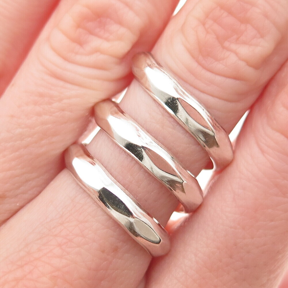 Dominique Dinouart Sterling Vintage Mexico Modernist Adjustable Ring Size 8.25